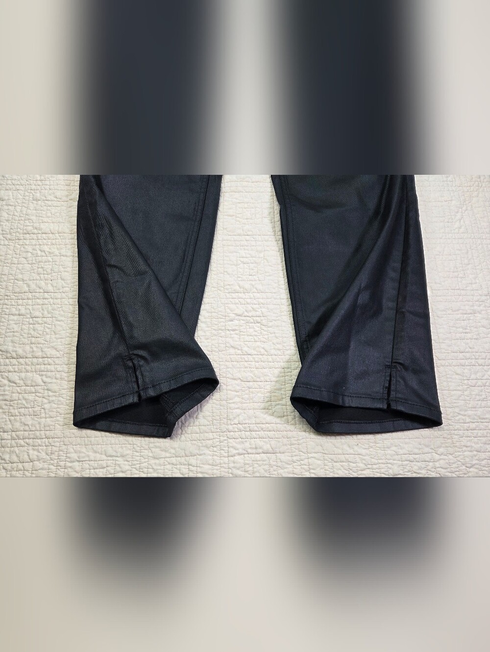 Edgely by Maurices Black Faux Leather Pants - Slim Straight Size 14 - Picture 5 of 11